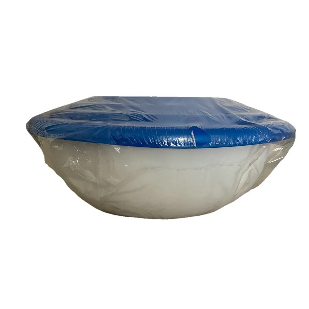 Sterilite 8 Piece Covered Bowl Set Multisize White Blue 4 Bowls Made In USA NEW